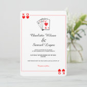 カジノトランプのポーカー |ベガス結婚の 招待状 (スタンド正面)