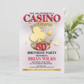 カジノナイトの誕生日パーティーの招待状 招待状 (スタンド正面)