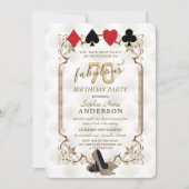 カジノナイトアールデコ70と素晴らしい誕生日 招待状 (正面)