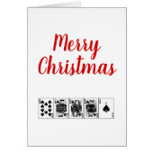 カジノナイトトランプのポーカー王室のストレートフラッシュクリスマス (正面)