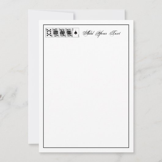 カジノナイトトランプのポーカー王室のストレートフラッシュスペード (正面)