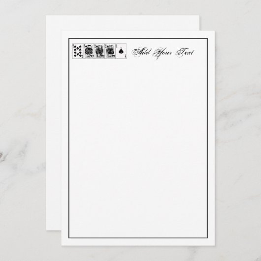 カジノナイトトランプのポーカー王室のストレートフラッシュスペード (正面/裏面)