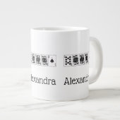 カジノナイトトランプのポーカー王室のストレートフラッシュスペード ジャンボコーヒーマグカップ (正面右)