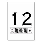 カジノナイトトランプのポーカー王室のストレートフラッシュスペード テーブルナンバー (裏面)