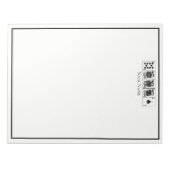 カジノナイトトランプのポーカー王室のストレートフラッシュスペード ノートパッド (正面)