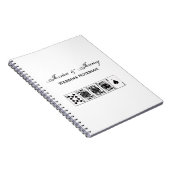 カジノナイトトランプのポーカー王室のストレートフラッシュスペード ノートブック (右側)