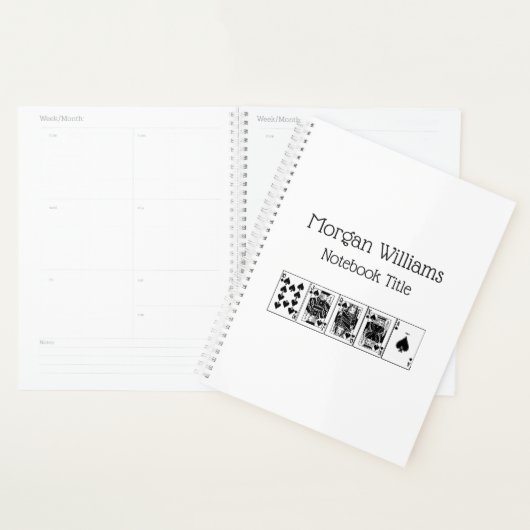 カジノナイトトランプのポーカー王室のストレートフラッシュスペード プランナー手帳