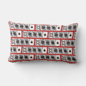 カジノナイトトランプのポーカー王室のストレートフラッシュスペード ランバークッション (裏面)