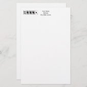 カジノナイトトランプのポーカー王室のストレートフラッシュスペード 便箋 (正面/裏面)