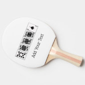 カジノナイトトランプのポーカー王室のストレートフラッシュスペード 卓球ラケット (横)