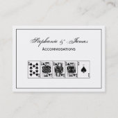 カジノナイトトランプのポーカー王室のストレートフラッシュスペード 名刺 (正面)