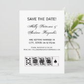 カジノナイトトランプのポーカー王室のストレートフラッシュスペード 招待状 (スタンド正面)