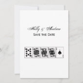 カジノナイトトランプのポーカー王室のストレートフラッシュスペード 招待状 (正面)