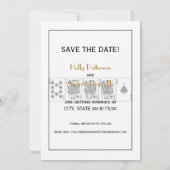 カジノナイトトランプのポーカー王室のストレートフラッシュスペード 招待状 (裏面)