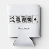 カジノナイトトランプのポーカー王室のストレートフラッシュスペード 缶クーラー (裏面)