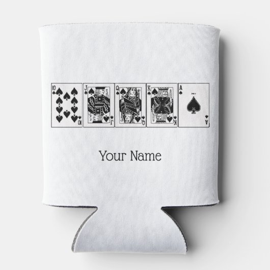 カジノナイトトランプのポーカー王室のストレートフラッシュスペード 缶クーラー (裏面)