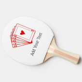 カジノナイトトランプのポーカー王室のストレートフラッシュハート 卓球ラケット (横)