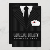 カジノナイトバチュラーパーティカスタム招待状 招待状 (正面/裏面)