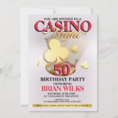 カジノナイトバースデーパーティーの招待 招待状 (正面)