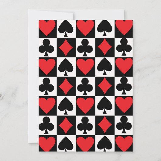 カジノナイトバースデーパーティーの招待 招待状 (裏面)