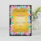 カジノナイトバースデーパーティー招待テンプレート 招待状 (スタンド正面)