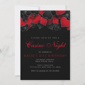 カジノナイトパーティの招待状 招待状 (正面)