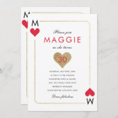 カジノナイトパーティーの招待状 招待状 (正面/裏面)