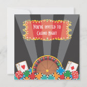 カジノナイトパーティーイベント招待状 招待状 (裏面)