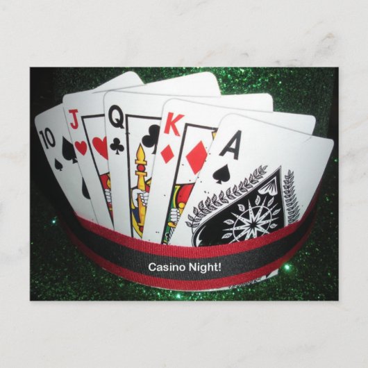 カジノナイトパーティーカード ポストカード (正面)