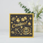 カジノナイトパーティー招待状 招待状 (スタンド正面)