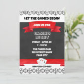 カジノナイトパーティー招待状 招待状 (スタンド正面)