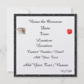 カジノナイトパーティー招待状 招待状 (裏面)