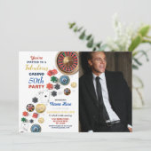 カジノナイトフォトラスベガス誕生日カードパーティー 招待状 (スタンド正面)