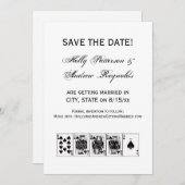 カジノナイトポーカー ロイヤルストレートフラッシュ スペード 招待状 (正面/裏面)