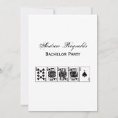 カジノナイトポーカー ロイヤルストレートフラッシュ スペード 招待状 (正面)