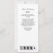 カジノナイトポーカー ロイヤルストレートフラッシュ スペード 招待状 (裏面)