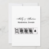 カジノナイトポーカー ロイヤルストレートフラッシュ スペード 招待状 (正面)