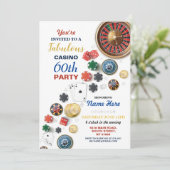 カジノナイトラスベガス誕生日カードパーティー 招待状 (スタンド正面)