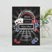 カジノナイトラスベガス誕生日シルバーパーティー 招待状 (スタンド正面)