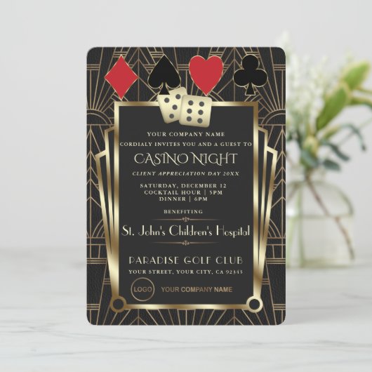 カジノナイト会社クライアント感謝の日 招待状 (スタンド正面)