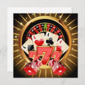 カジノナイト招待状 招待状 (正面/裏面)