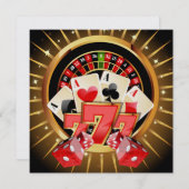 カジノナイト招待状 招待状 (正面/裏面)