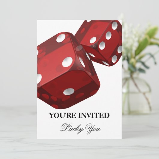 カジノナイト誕生日パーティー招待状 招待状 (スタンド正面)