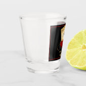 カジノナイト、トランプのポーカーナイト、ギャンブル、カードサイコロ ショットグラス (左)