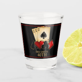 カジノナイト、トランプのポーカーナイト、ギャンブル、カードサイコロ ショットグラス