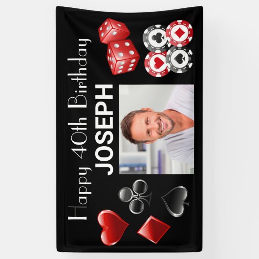 カジノハッピーバースデーナイエージ 横断幕 (縦)