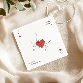カジノハートの結婚式 スタンダードカクテルナプキン