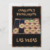 カジノバチェロレッテインラスベガスブラック 招待状 (正面)