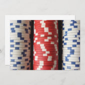 カジノパーティの招待状 招待状 (正面/裏面)