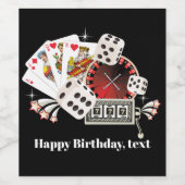 カジノパーティーの招待、ワインラベル ワインラベル (シングルラベル)